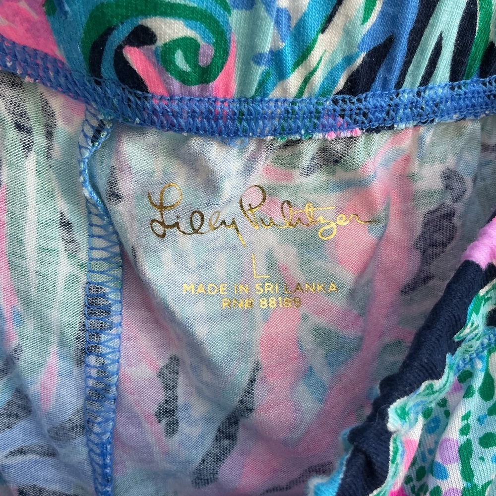 Lilly Pulitzer Pink, Blue & Green Tropical Print Shorts - Picture 2 of 3